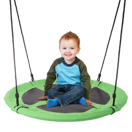 Toy Time Saucer Swing, 40-inch Diameter Hanging Tree/Swing Set with Adjustable Rope, Outdoor Playground 837390OZS